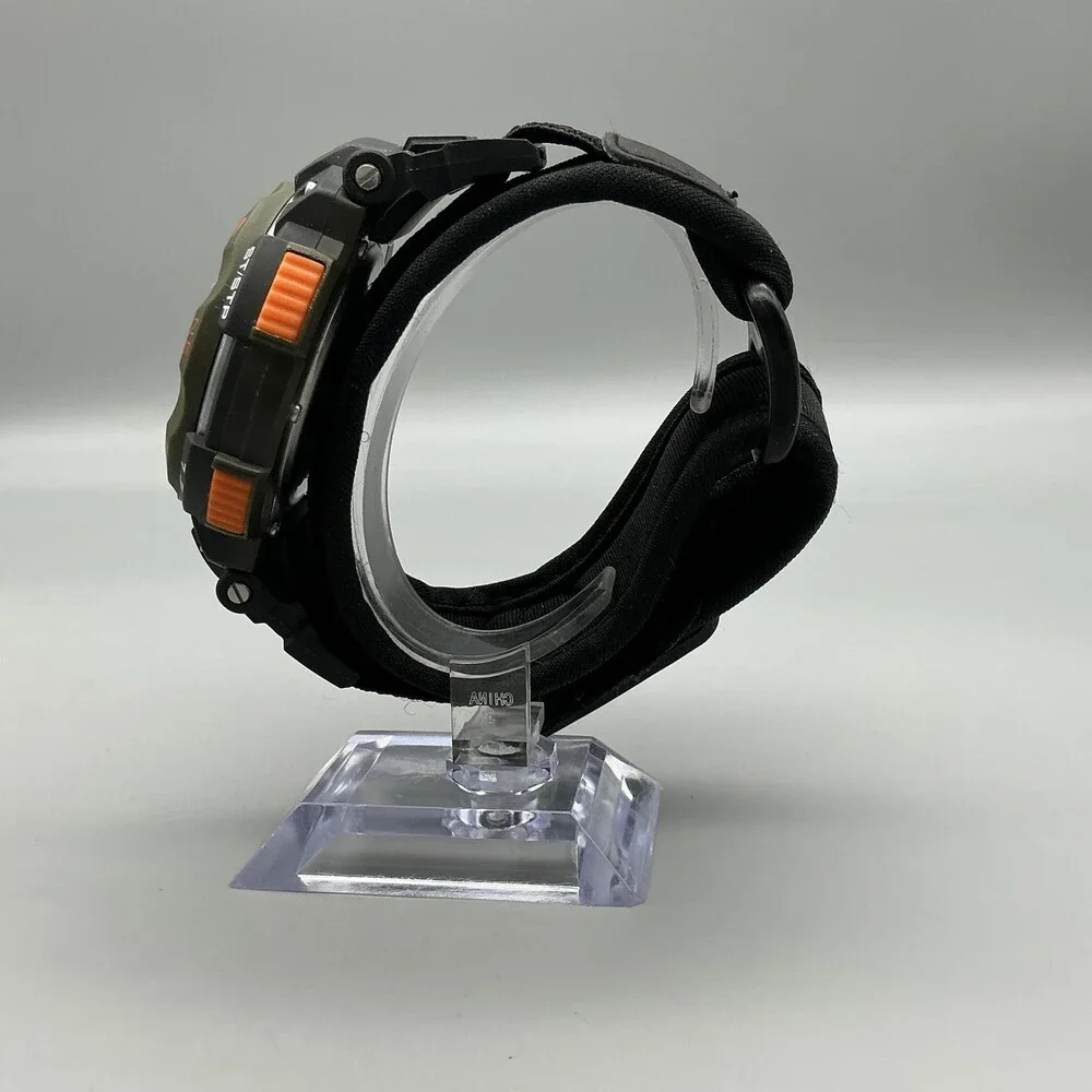 Armitron Pro Sport Mens Watch 51mm Gray Digital Dual Time Chrono New Battery